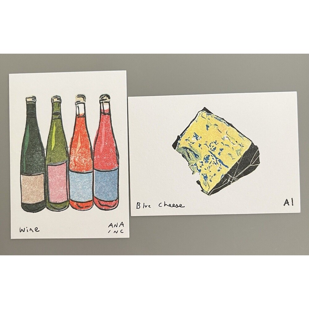 Ana Inciardi Mini Print Set - Wine and Blue Cheese